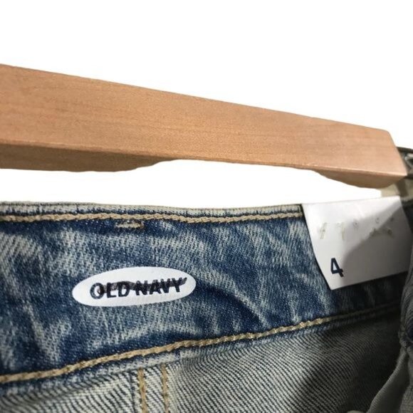 OLD NAVY Raw Hem Denim Mini Skirt Size 4 - Picture 7 of 9